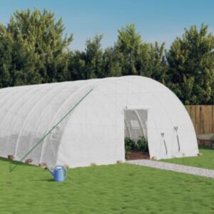 Pood24 kasvuhoone terasraamiga, valge, 36 m², 6x6x2,85 m