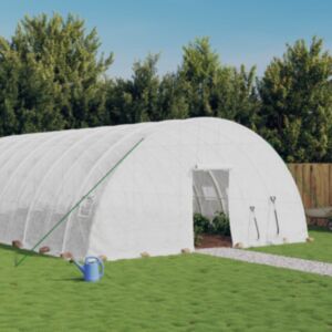 Pood24 kasvuhoone terasraamiga, valge, 48 m², 8x6x2,85 m