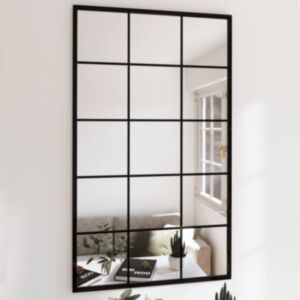 Pood24 seinapeeglid 6 tk, must, 100 x 60 cm, metall