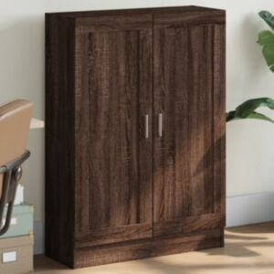 Pood24 raamatukapp, pruun tamm, 82,5 x 30,5 x 115 cm, tehispuit