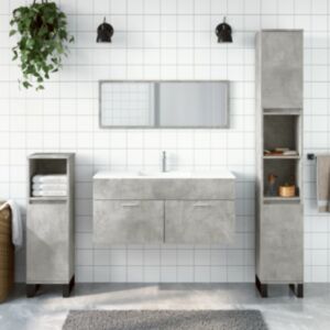 Pood24 vannitoakapp peegliga, betoonhall, tehispuit