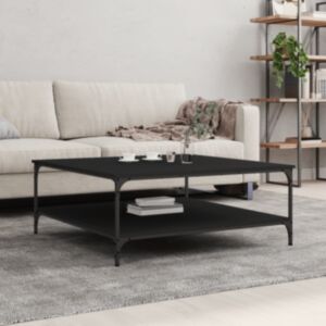 Журнальный столик U24, черный, 100 x 100 x 40 см, искусственное дерево