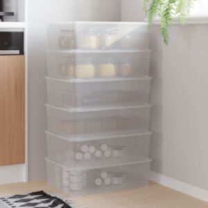 Pood24 plastist hoiukastid 6 tk, 25 l, virnastatavad