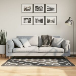Pood24 vaip, pestav, must ja valge, 80 x 150 cm, libisemisvastane