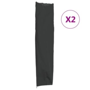 Pood24 aia päikesevarju katted 2 tk, must, 240x57/57 cm, 420D Oxford