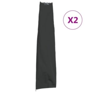 Pood24 aia päikesevarju katted 2 tk, must, 190 x 50/30 cm, 420D Oxford