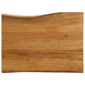 Pood24 lauaplaat, 70 x 60 x 3,8 cm, naturaalsete servadega, mangopuit