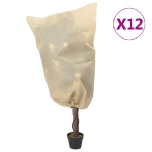 Pood24 pingutusnööriga taime fliiskatted 12 tk, 70 g/m², 0,8x1 m
