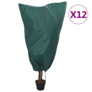 Pood24 pingutusnööriga taime fliiskatted 12 tk, 70 g/m², 0,8x0,8 m