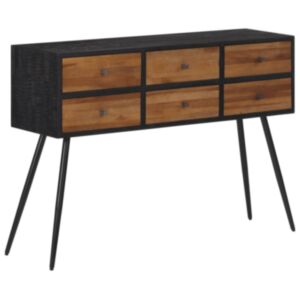 Pood24 sahtlitega konsoollaud, 116 x 30 x 76 cm, taastatud tiikpuu