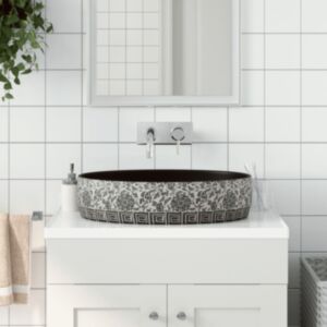 Pood24 valamu tööpinnale, must ja sinine, ovaalne, keraamiline