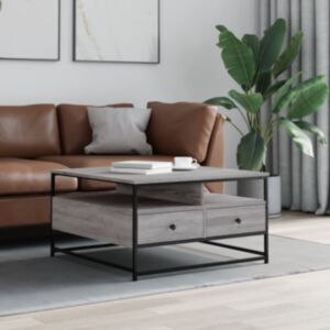 Pood24 kohvilaud, hall Sonoma tamm, 80x80x45 cm, tehispuit