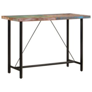 Pood24 baarilaud, 150 x 70 x 107 cm, taastatud puit ja raud