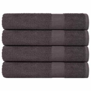 Pood24 rätikud 4 tk, antratsiithall, 100x200 cm, 360 gsm, 100% puuvill