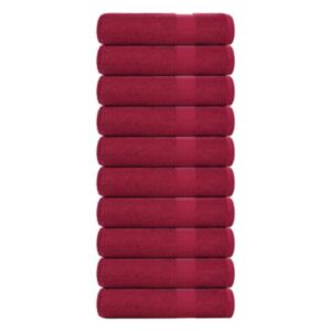 Pood24 saunalinad 10 tk, bordoopunane, 100x150cm, 360gsm, 100% puuvill