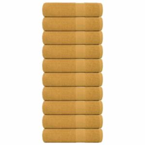 Pood24 saunalinad 10 tk, kuldne, 100x150 cm, 360 gsm, 100% puuvill