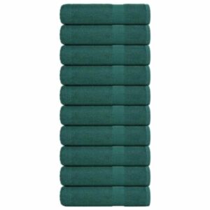 Pood24 saunalinad 10 tk, roheline, 100x150 cm, 360 gsm, 100% puuvill