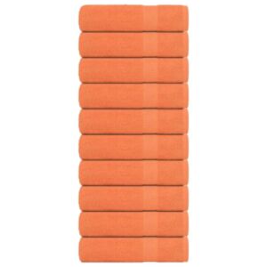 Pood24 käterätikud 10 tk, oranž, 50x100 cm, 360 gsm, 100% puuvill