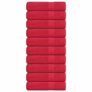 Pood24 saunalinad 10 tk, punane, 100x150 cm, 360 gsm, 100% puuvill