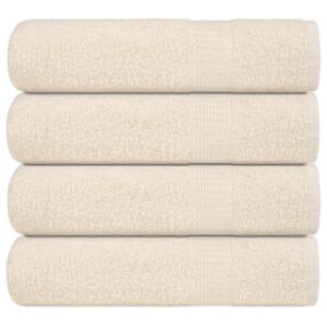 Pood24 saunalinad 4 tk, kreemjas, 100x150 cm, 360 gsm, 100% puuvill
