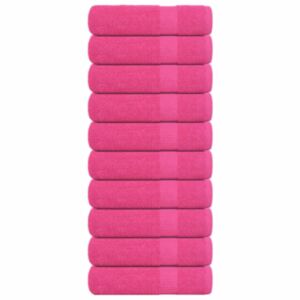 Pood24 käterätikud 10 tk, roosa, 50x100 cm, 360 gsm, 100% puuvill