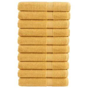 Pood24 saunalina 10 tk, kuldne, 80 x 200 cm, 600 gsm, 100% puuvill