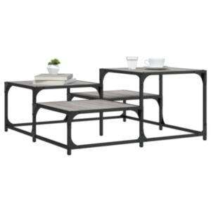 Pood24 kohvilaud, hall Sonoma tamm, 87,5 x 87,5 x 40 cm, tehispuit