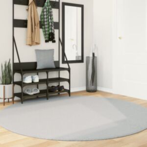 Pood24 vaip "HUARTE", lühikese narmaga, pestav, hall, Ø 200 cm