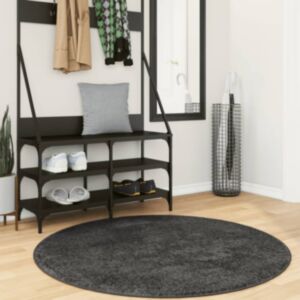 Pood24 kõrge narmaga Shaggy vaip, antratsiithall, Ø120 cm