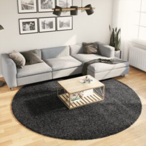 Pood24 kõrge narmaga Shaggy vaip, antratsiithall, Ø240 cm