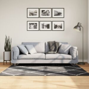 Pood24 kõrge narmaga Shaggy vaip "PAMPLONA", must/kreemjas 120x170 cm