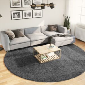 Pood24 vaip "OVIEDO" lühikese narmaga, antratsiithall, Ø280 cm