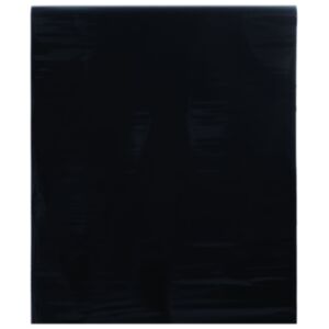 Pood24 staatiline aknakile, jäätunud, must, 45x1000 cm, PVC