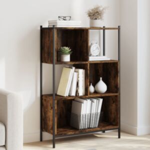 Pood24 raamatualus, suitsutatud tamm, 72x28x109 cm, tehispuit
