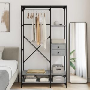 Pood24 riidekapp sahtlitega, hall Sonoma 100x40x180 cm tehispuit