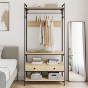 Pood24 garderoob sahtlitega Sonoma tamm 89x39x184,5 cm puitlaastplaat