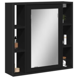Pood24 vannitoa peegelkapp, must, 60 x 16 x 60 cm, tehispuit