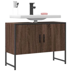 Pood24 vannitoakapp valamu, pruun tamm, 80 x 33 x 60 cm, tehispuit