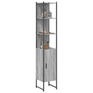 Pood24 vannitoakapp, hall Sonoma tamm, 33 x 33 x 185,5 cm, tehispuit