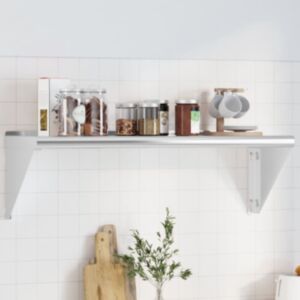 Pood24 seinariiul 100x30x31 cm hõbedane roostevaba teras