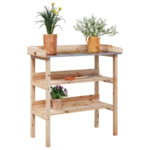 Pood24 riiulitega taimelaud, 78 x 38 x 82,5 cm, nulupuit