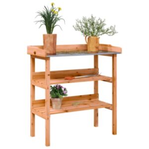 Pood24 riiulitega taimelaud, pruun, 78 x 38 x 82,5 cm, nulupuit