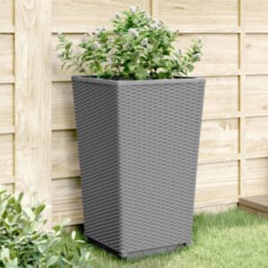Pood24 aia taimekastid 2 tk, helehall, 32,5 x 32,5 x 57, PP