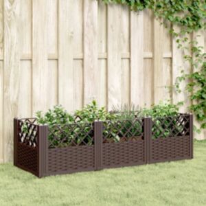 Pood24 vaiadega taimekast, pruun, 123,5 x 43,5 x 43,5 cm, PP