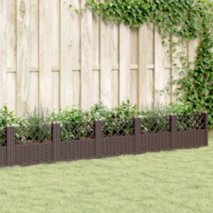 Pood24 vaiadega taimekast, pruun, 363,5 x 43,5 x 43,5 cm, PP