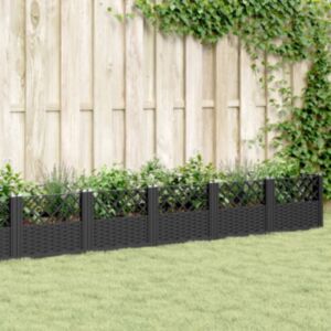 Pood24 vaiadega taimekast, must, 363,5 x 43,5 x 43,5 cm, PP