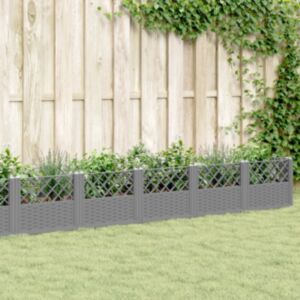 Pood24 vaiadega taimekast, helehall, 363,5 x 43,5 x 43,5 cm, PP