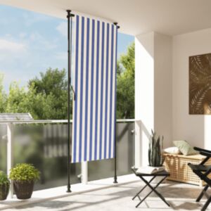 Pood24 väliruloo, sinine ja valge, 100 x 270 cm, kangas ja teras