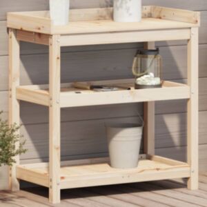 Pood24 riiulitega istutuslaud, 82,5 x 45 x 86,5 cm, männipuit