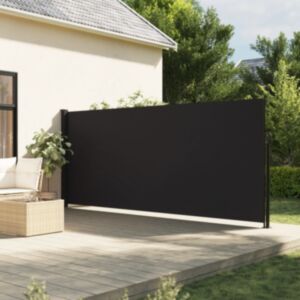 Pood24 lahtitõmmatav külgsein, must, 180 x 500 cm